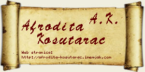 Afrodita Košutarac vizit kartica